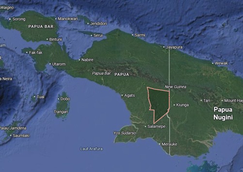 foto satelit Kabupaten Boven Digoel